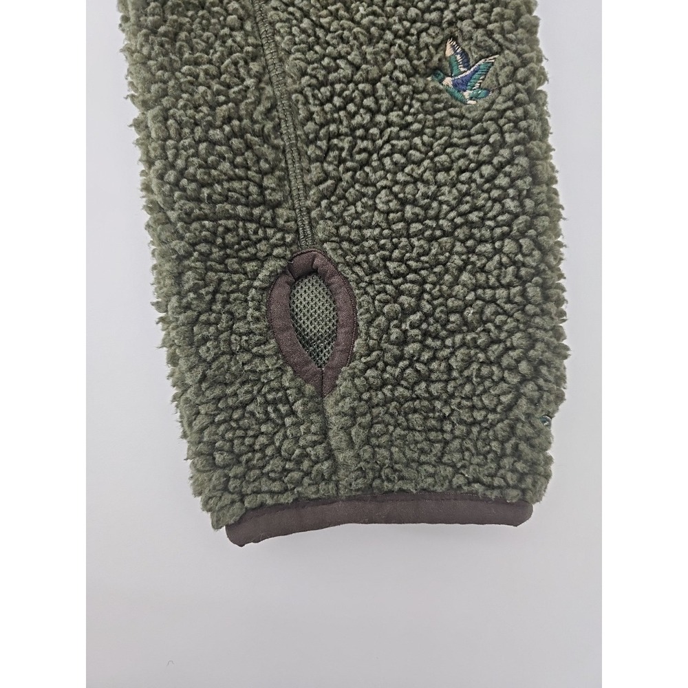Brooks Brothers Green Fleece Jacket Duck Embroidered Full Zip Size XL - Picture 7 of 15